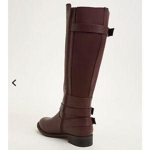 Double Buckle Side Zip Boots (Extra Wide Calf)
